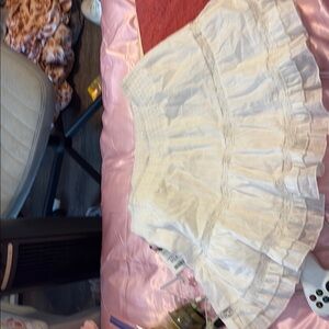 Elegant White Tiered Skirt